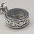 Circa 1890 British Antique Sterling Silver Albert Chain 25g Sterling Silver Compass Fob